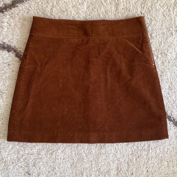 J. Crew Corduroy Mini Skirt Copper-Brown Size 6 - Picture 1 of 8